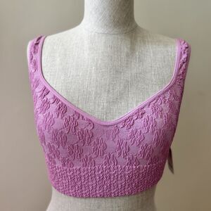 Free People Seamless Just Like That Textured Bralette Pink Size XS/S NEW